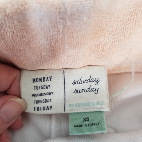 Saturday Sunday by Anthropologie Ombre Terry Cloth Drawstring Lounge Shorts XS - Picture 12 of 13